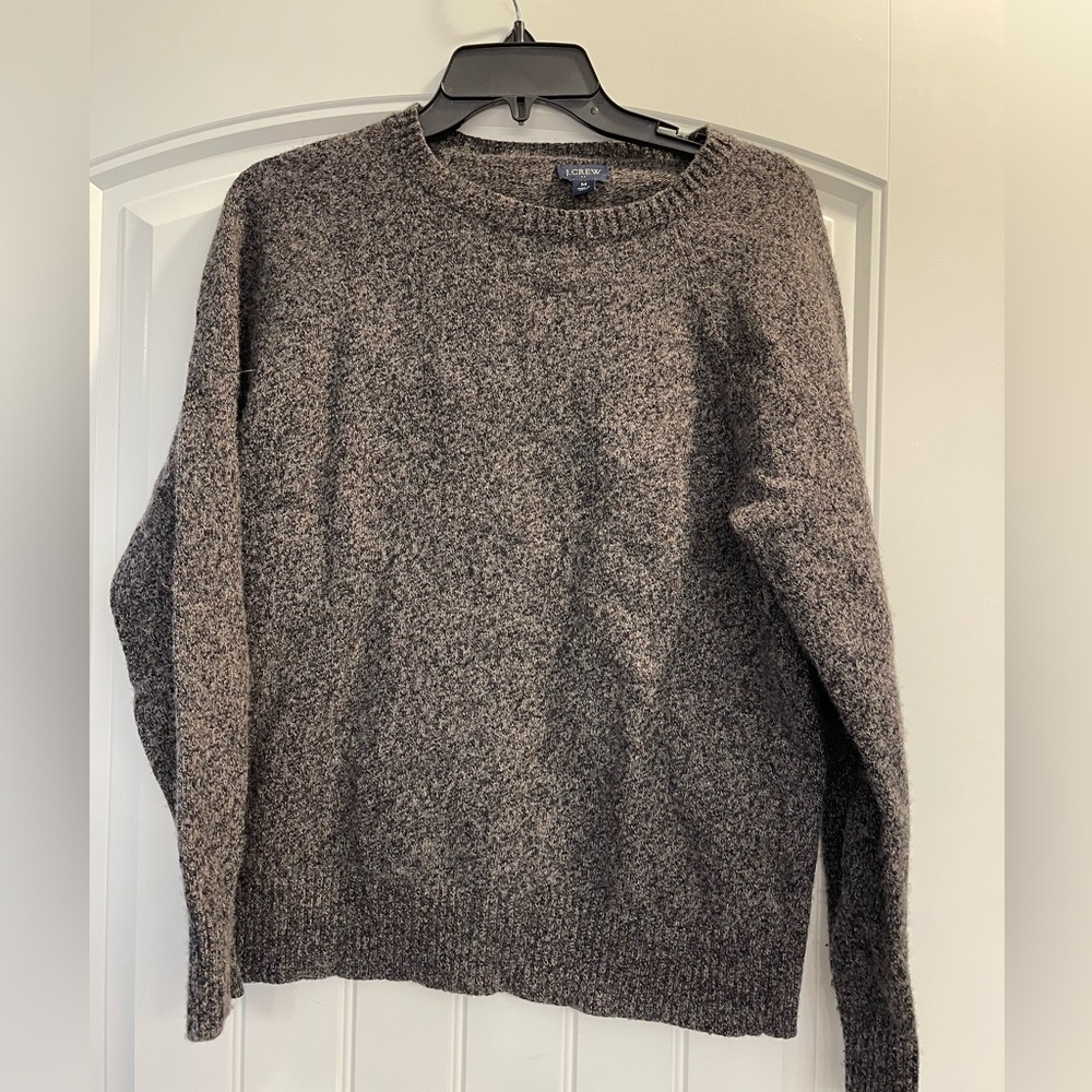 J Crew Rugged Merino Sweater Sz M Men’s Wool Blend Gray Normcore Academia